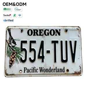 <span class=keywords><strong>Plaque</strong></span> d'<span class=keywords><strong>immatriculation</strong></span> décorative en fer sur le thème de l'Oregon, personnalisée et durable, pour l'Amérique du Nord, avec remise sur commande en gros et livraison rapide - Product Image 1