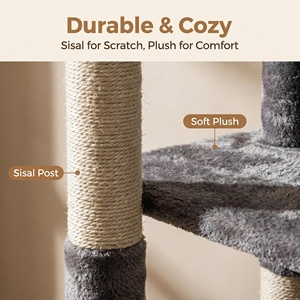 <strong>Large</strong> <strong>Cat</strong> <strong>Tree</strong> with Sisal Post Integrated Jumping Platform <strong>Cat</strong> <strong>Climbing</strong> &amp; <strong>Cat</strong> House - Product Image 6