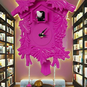 WALPLUS Analog Rectangular <strong>Cuckoo</strong> Clock with Adjustable Volume <strong>Cuckoo</strong> <strong>Call</strong> Battery-Operated Pendulum for Home Living Room Office - Product Image 2