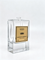 Autocollant personnalisé imprimé pour bouteille de parfum cosmétique, autocollant métallique avec logo imprimé en écran brillant