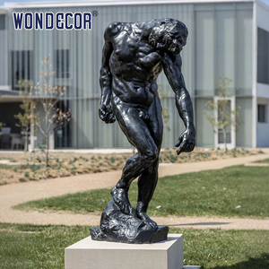 Famosa Decoración de Jardín al Aire Libre, Escultura Clásica de Hombre en Bronce, Estatua de Rodin <span class=keywords><strong>Shadow</strong></span> - Product Image 5