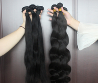 Tissage de cheveux brésiliens 100% naturels Remy vierges en gros, approvisionnement d'usine