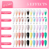 JTING – Collection de vernis à ongles gel ombré Pat Pat, 12 couleurs, 5 effets, sans HEMA ni TPO, fournitures OEM pour ongles