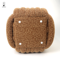 Vente en gros de meubles de chambre à coucher en polyester doux tissé en corde d'alpaga pour l'habillage de luxe repose-pieds pouf tabouret de canapé