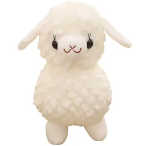 Белая Милая овечья плюшевая игрушка может издавать звук мягкие игрушки животные овечья игрушка для детей Подарки оптовая продажа
