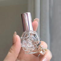 Botol Parfum Mini Isi Ulang 10ml Tutup Sekrup Botol Semprot Tester Kecil Aroma Mawar dengan Tutup Transparan dan Berwarna