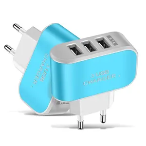 3 Ports 3.1A Triple USB Port Wall Home Travel AC Charger Adapter US EU Plug Mobile Phone Charger Dropshipping