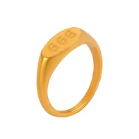 Zierlicher Glänzender Engelszahl-Gravur Glücksbringer-Fingerring, Mehrere Stile wie 111 222 777 888 999, Edelstahl Modeschmuck Ring