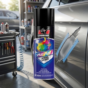 Pintura en <span class=keywords><strong>Aerosol</strong></span> LAMBOSS de 450 ml, Eficiente, de Alto Rendimiento, Multicolor, de Fábrica en Guangzhou - Product Image 2