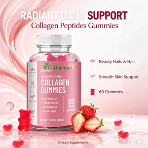 OEM ODM Collagen Peptides <b>Gummies</b> Vitamin C E Biotin Zinc Support Skin Bright Hair Nail Bone Health Vegetarian Collagen <b>Gummies</b> - Product Image 1