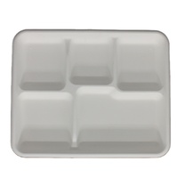 SINCERE 5 plateaux de cuisson pour manger, en fibre de canne à sucre, biodégradables, vaisselle jetable, écologiques