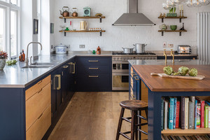 CBMmart Modern Matte Grey <strong>Kitchen</strong> Cabinet Set Custom <strong>Flat</strong> <strong>Pack</strong> Modular <strong>Kitchen</strong> With Quartz Countertop Handleless - Product Image 6