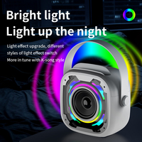Machine de karaoké portable pour enfants avec microphone sans fil, lumières LED RGB, mini enceinte rechargeable pour fêtes à domicile, cadeau