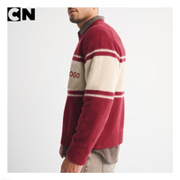 Pull en Coton Tricoté Décontracté pour Homme avec Lettres Jacquard, Certifié GRS, Collection Automne-Hiver