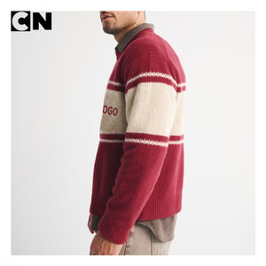 Suéter con Certificación GRS, Fabricante de Suéteres, Logotipo Personalizado, Diseño Masculino, Letra Jacquard, Suéter Informal de Punto para Otoño e Invierno - Product Image 4