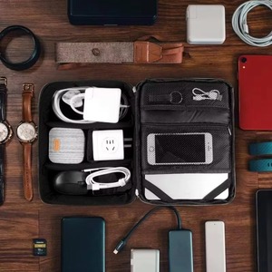 Bolsa Organizadora de Cables Impermeable de Fábrica BSCI para Accesorios Electrónicos, Bolsa de Almacenamiento de Cables de Doble Capa a Prueba de Golpes - Product Image 5