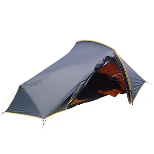 Customized Lightweight Silicone Treating on Both Sides Silnylon Backpacking Small Super Compact Tent for Single Person