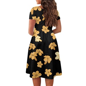 Vendita calda stile tropicale hawaiana Design personalizzato Vintage personalità moda alla moda Casual <span class=keywords><strong>abbigliamento</strong></span> a maniche corte da <span class=keywords><strong>donna</strong></span> - Product Image 5