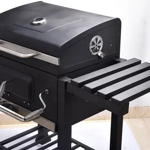 Barbecue cour grand four carré four carré chauffage four fumé barbecue grill épaissi en plein air grande main push barbecue four