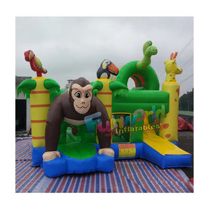 Tobogán de rebote inflable para animales, Tobogán hinchable para animales saltarina, combo de castillos hinchables para <span class=keywords><strong>zoo</strong></span> - Product Image 1