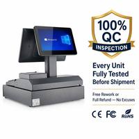 Caja Registradora POS al por Mayor, Pantalla Táctil Todo en Uno de 15.6 Pulgadas, Android 10 con Sistema Operativo Dual, Logotipo/Sistema/Diseño Personalizado OEM, MOQ 1 Unidad