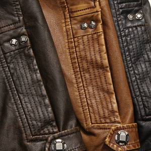 Nouveau style de veste pour hommes grande taille veste pour hommes manteau de veste en cuir PU pour hommes - Product Image 6