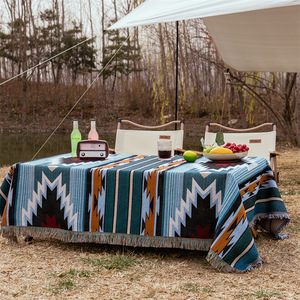 Wholesale Packable Waterproof <b>Blanket</b> <b>Picnic</b> Mattress Portable Camping and Hiking Mat Boho Style <b>Picnic</b> <b>Blanket</b> With Tassels - Product Image 1