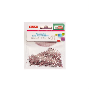 Pedrería Ilan de 2 mm, rosa claro, para manualidades, 3 g, 12 unidades - Product Image 2