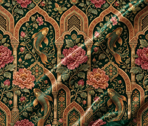 Cortina Opaca de Terciopelo con Diseño de Criaturas Míticas Encantadoras, Panel Decorativo Inspirado en el Art Nouveau para Dormitorio - Product Image 5