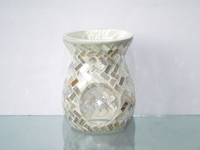 Mini MOP Perlmutt Ölbrenner Real Shell Glas halter Aromatische Öle Düfte Ramadan Lavendel Pine Candy Mint Nelke