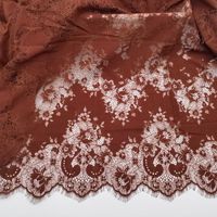 Nuevo Encaje Brocado Negro, Encaje Chantilly, Encaje de Pestañas, Tela de Encaje Bordado Suave y Agradable al Tacto para Vestido de Novia