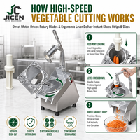 Machine à couper les légumes JICEN, 5 lames en acier inoxydable, pour cuisine de restaurant