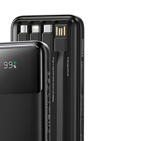 Batterie externe portable Remax 10000 mAh 22,5 W avec écran LED et câbles intégrés pour une charge rapide