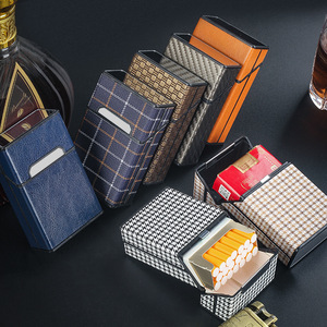 Portasigarette e Astuccio in Pelle e Plastica Impermeabile di Lusso, Scatola Portatile per Tabacco da Viaggio - Product Image 1