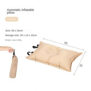 Almohada Inflable de Poliéster Ecológica e Impermeable para Exteriores, Camping, Viajes y Playa, con Tela Elástica y Firmeza Media para Dormir de Lado - Product Image 2