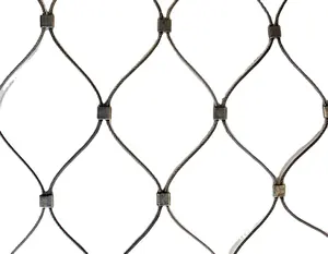 Venda fábrica alta qualidade aço inoxidável fio corda malha net cabo malha tela para varanda