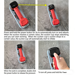 <span class=keywords><strong>Ventouse</strong></span> électrique portable pour verre, capacité de charge 300 kg, élévateur à vide puissant pour l'installation de granit, marbre, carrelage et fenêtres - Product Image 5