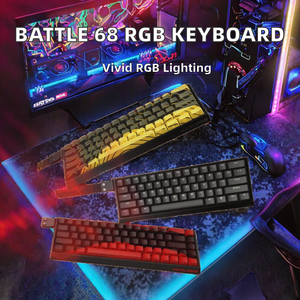 Teclado Mecánico para Juegos EWEADN Battle de 68 Teclas, Cableado, RGB, Diseño Compacto para Diestros, Conexión USB Tipo-C, Magnético - Product Image 2