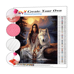 <span class=keywords><strong>Peinture</strong></span> au <span class=keywords><strong>diamant</strong></span> en gros, femme et <span class=keywords><strong>loup</strong></span>, 5D, bricolage, mosaïque de diamants, <span class=keywords><strong>peinture</strong></span> au <span class=keywords><strong>diamant</strong></span> complète, ensemble de <span class=keywords><strong>peinture</strong></span> au <span class=keywords><strong>diamant</strong></span> carré - Product Image 1