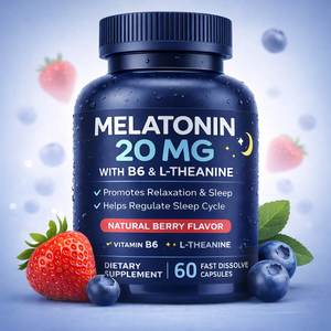 Capsules de mélatonine pour le sommeil avec vitamine B6 et <span class=keywords><strong>L</strong></span>-théanine, formule de repos profond, complément alimentaire - Product Image 6