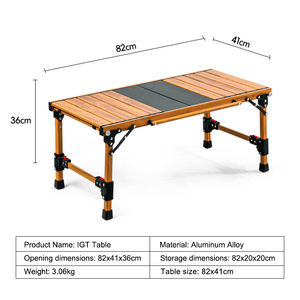 Nouvelle conception 2025, table de camping pliable pour pique-nique, barbecue, IGT, en alliage d'aluminium - Product Image 2