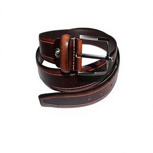 BS INTERNATIONAL Vintage Style Genuine Cow Hide Leather Pin Buckle Belt Steel Square Pin Eco-Friendly Waterproof Heat-Transfer - Product Image 3