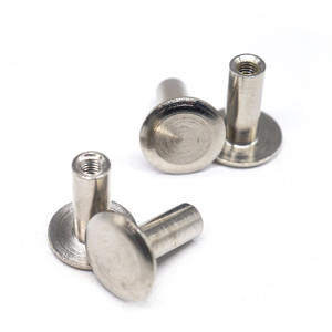 Remaches de hardware de precisión personalizados OEM Remaches de rosca interna Remache de cabeza plana de acero inoxidable - Product Image 2