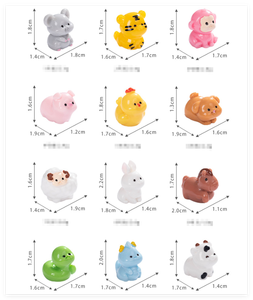 Thu Nhỏ Động Vật Dễ Thương Phim Hoạt Hình 3D Lưu Niệm 12 Trung Quốc Cung Hoàng Đạo Trang Trí Sưu Tập Bức Tượng Nhựa Cổ Tích Kid Đồ Chơi Cho Vườn - Product Image 2