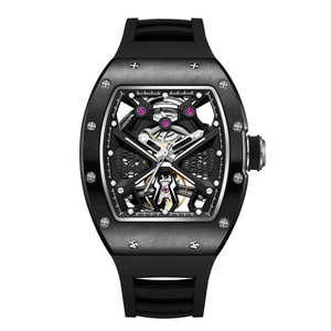 Men's <b>Automatic</b> Mechanical Watch with Stainless Steel Case Silicone Strap Fashion Waterproof Luminous <b>Wristwatch</b> - Product Image 1