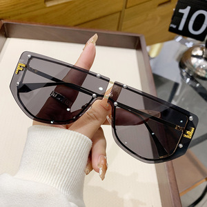 F Brand Fashionable <b>Oversized</b> Metal <b>Sunglasses</b> UV400 Protection Unisex Style - Product Image 1