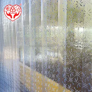 Pvc Air Curtain Transparent Anti Insect Oil Proof Plastic Sheet Perforated Pattern Door Curtain