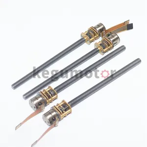 Micro 10Mm Gigi Melangkah Motor 5V 2 Fase 4 Kawat Stepper Poros Sekrup Timbal Panjang