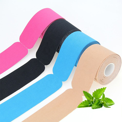 High Quality Pre Cut Acrylic Kinesiology Tape Sports Injury Rehabilitation Breathable Cotton Material Therapeutic Knee Adhesive