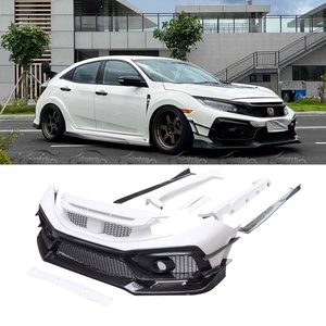 Pour Honda Civic 10ème génération FK8 Kits Carrosserie Style VRS en Carbone + FRP : Lame de Pare-chocs Avant, Spoiler, Jupes Latérales, Splittere, Canards, Garnitures, Grille - Product Image 2